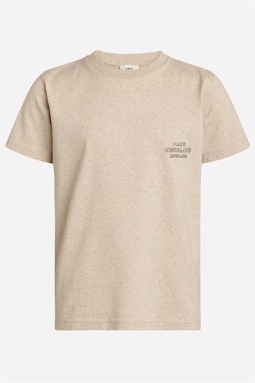 Mads Nørgaard T-shirt - Dusy Embriodery Thorlino - Summer Sand